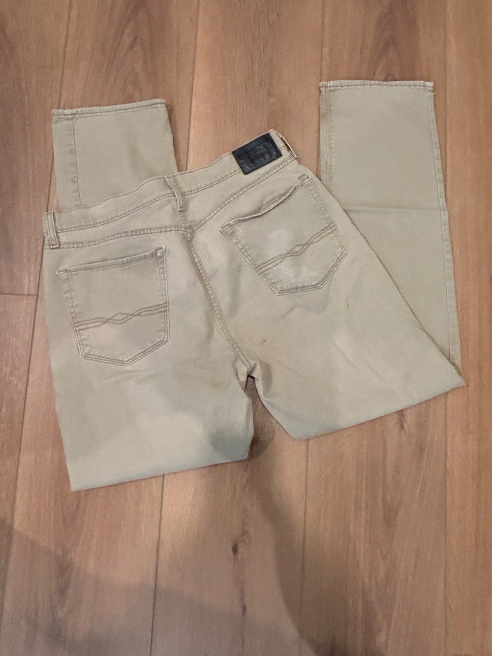 Khaki Straight-Leg Jeans - Neutral Beige